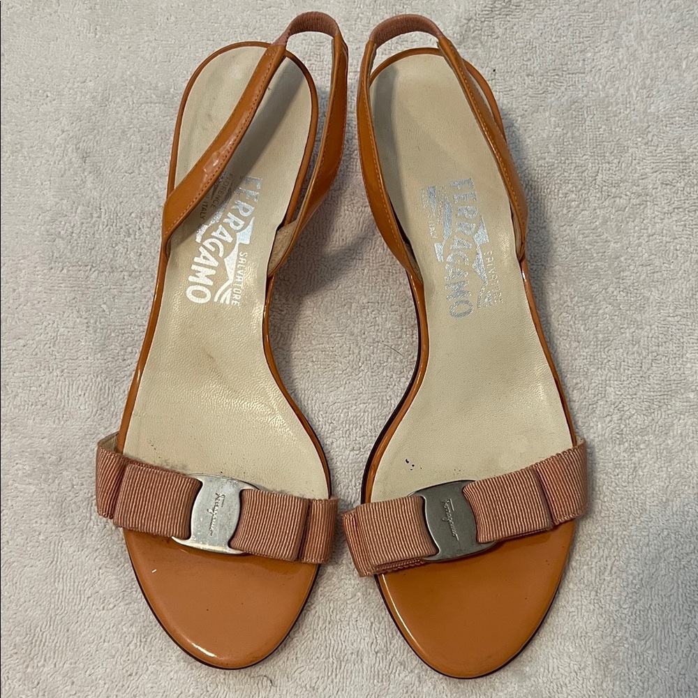 Salvatore Ferragamo Women's Brown Slingback Sandals